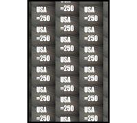 USA at 250. Notebook: Lined Journal for Writing - 6x9", 110 Pages, Soft Glossy Cover. Perfect for Notes & Ideas