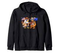 USA Australia Flag American Australian Roots American Zip Hoodie