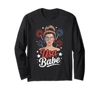 USA Babe Independence Day Pride Long Sleeve T-Shirt