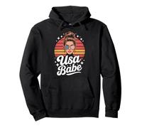 Usa Babe Retro Sunglasses Stars Stripes Pullover Hoodie