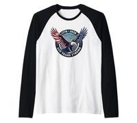 USA Bald Eagle 1776-2026 America 250 Years Strong Raglan Baseball Tee