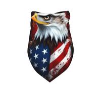 Usa Bald Eagle Printed Pet Bandana Washable Bibs Handkerchief Adjustable Pet Bandanas For Dogs Pets Outdoor