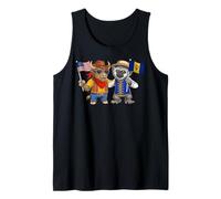 USA Barbados Flag Proud Barbadian American Roots Tank Top