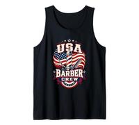 USA Barber Crew Patriotic Flag Tank Top