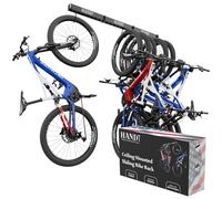 USA Based Ceiling Bike Hanger Slide Mount Up to 6 Bikes, Sliding Garage Bicycle Storage, 51" Heavy Duty Hanging Hook Racks 450lbs Limit, Overhead Mounted Hangers for Storing Bicycles | Black