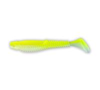 USA BASS Tackle - GMO Soft Plastic Mark Minnow, Ultra Durable Salt Scent Infused TPE Swimbaits for Giant Fish, Jig Spinnerbait Chatterbait Trailers (Chartreuse Back Pearl, PT - 3.8in - 6pcs)
