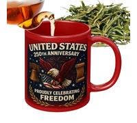USA Birthday - 1776-2026 Ceramic Flag Pattern American Collectible Item Decorative Functional Daily Use Heavy Duty Dishwasher Safe