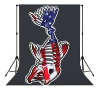 Usa Bone Fish Print Photo Studio Background 5x7ft Soft Photo Backdrop Curtain For Studio Content Creator Equipment