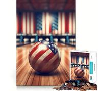 USA Bowling Ball 1000 Adult Pieces Jigsaw Puzzle Mind Challenge Toy Neat Cut Perfect Alignment Family Fun Night Activity (38x52cm)