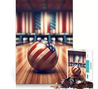 USA Bowling Ball 1000-piece Jigsaw Puzzles Brain Focus Game Expert Cutting Craftsmanship Fascinating Hobby for Idle Moments (50x75cm)