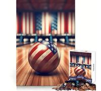 USA Bowling Ball 1000 Pieces Jigsaws Adults Puzzles Gifts Cognitive Skill Restful Activity Exact Cut Festive Gift (38x52cm)
