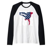 USA Breakdancing Raglan Baseball Tee