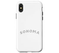 USA California hatched lettering Sonoma Case for iPhone X/XS