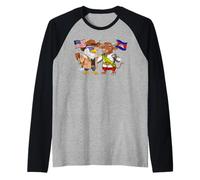 USA Cambodia Flag American Cambodian Roots Raglan Baseball Tee