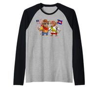 USA Cambodia Flag Proud Cambodian American Roots Raglan Baseball Tee