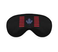 USA Canada Flag Sleep Mask Night Cover Eye for Women Men BlockLight for Airplane Travel Nap Adjustable Strap