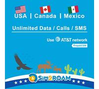 USA CANADA MEXICO AT&T SIM Card | Unlimited High Speed Data/Calls/Texts |ATT SIM Card US, United States, CA, CANADA, MEXICO | Only fits iPhone (21 Days)