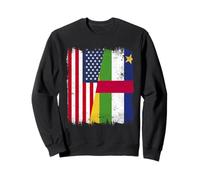 USA Central African Republic Half Flag American CAR Roots Sweatshirt