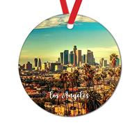 USA City Los Angeles Christmas Ornament City Souvenirs Travel Gift Christmas Decorations Gift American City in California Christmas Stocking Filling Gift to Child