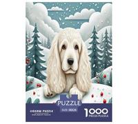 USA Cocker Spaniel 1000 Piece Jigsaw Puzzles Fun Challenging Modern Pet Dog Educational Game for The Whole Gifts for Adults And Kids Age 38x26cm/1000pcs