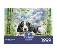 USA Cocker Spaniel 1000 Piece Jigsaw Puzzles Fun Challenging Modern Pet Dog Educational Game Perfect for Relaxation for Adults And Kids Age 70x50cm/1000pcs