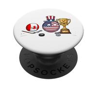 USA country ball wins against Canada Hockey PopSockets Adhesive PopGrip