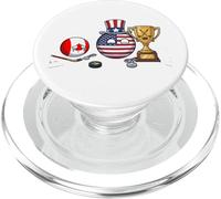 USA country ball wins against Canada Hockey PopSockets PopGrip for MagSafe