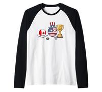 USA Country Ball wins Against Canada Hockey Raglan Baseball Tee