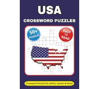 USA Crossword Puzzle Book: Crossword Puzzles with Easy to Read Print about USA History, Culture, Places and More | 6*9 inches, 112 pages | 50+ Puzzles ... Gift for Vacations, Festivals and Relaxation