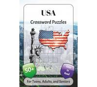 USA Crossword Puzzles: Crossword Puzzles with Easy to Read Print about Culture, Native Americans, Landmarks and More | 6x9 inches, 120 pages | 50+ ... Gift for Vacations, Holidays, and Relaxation