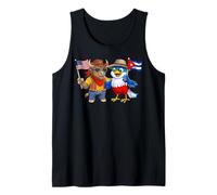 USA Cuba Flag Proud Cuban American Roots Cuban American Tank Top