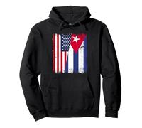 USA Cuba Half Flag American Cuban Heritage Pullover Hoodie