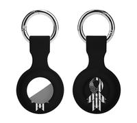 USA Diabetes Awareness Flag Keychain Holder Case Compatible with AirTag Waterproof Silicone Shell Protective Case 1PCS