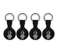USA Diabetes Awareness Flag Keychain Holder Case Compatible with AirTag Waterproof Silicone Shell Protective Case 4PCS