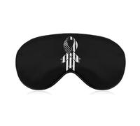 USA Diabetes Awareness Flag Sleep Mask Soft Blackout Eye Mask Eye Shade Cover with Adjustable Strap for Men Women