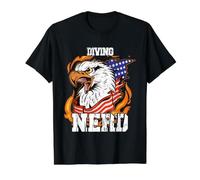 USA Eagle Diving Nerd - Diving Diver Value Graphic T-Shirt, Men, Black, S