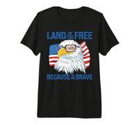 USA Eagle Land of the Free Because of the Brave Premium T-Shirt