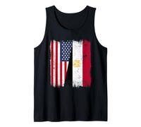 USA Egypt Half Flag American Egyptian Heritage Tank Top
