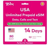 USA eSIM 14 Days. Unlimited High-Speed Data, Local Calls & Texts on T-Mobile Network (Hawaii Included). No Need to Wait for Package!. Get eSIM Same Day via Email and Start Using Immediately !