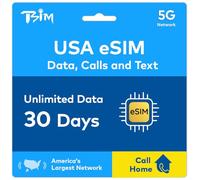 USA eSIM 30 Days | Call Home for Free | USA Network with Unlimited High Speed Data | Unlimited Local Calls and SMS to UK and USA (including Hawaii). Receive eSIM Same Day by Email and Start Using