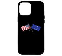 USA EU Crossed Flags American European Union Friendship Case for iPhone 12 Pro Max