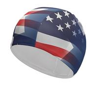 USA Finland Flags Funny Swim Cap Breathable Swimming Hat