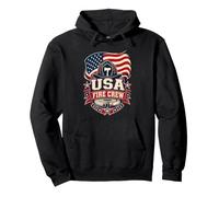 USA Fire Crew American Flag Pullover Hoodie