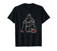 USA Firefighter 343 Memorial - Kneeling First Responder Salu T-Shirt