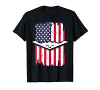 USA Flag Aircraft 4th of July Men Women Kids Patriotic T-Shirt