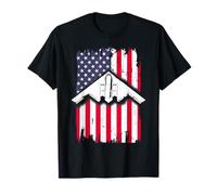 USA Flag Aircraft 4th of July Men Women Kids Patriotic T-Shirt