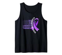USA Flag Alzheimer's Awareness Support Squad Ribbon Tank Top