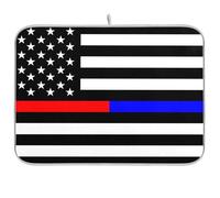 USA Flag American Honoring Firefighter Reusable Drying Dish mat 18x24 Rectangle Large Dry matt Decorative Home Decor Essentials