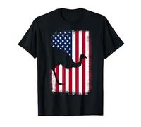 USA Flag American Patriotic Emu Birds 4th of July T-Shirt