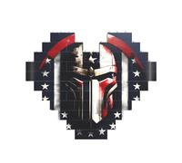 Usa Flag American Spartan Print Building Brick Puzzles, Family Keepsake Romantic Home Decor Anniversary Birthday Gifts